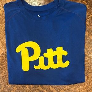 Adidas PITT Blue Tee with Gold Logo Sz XL
